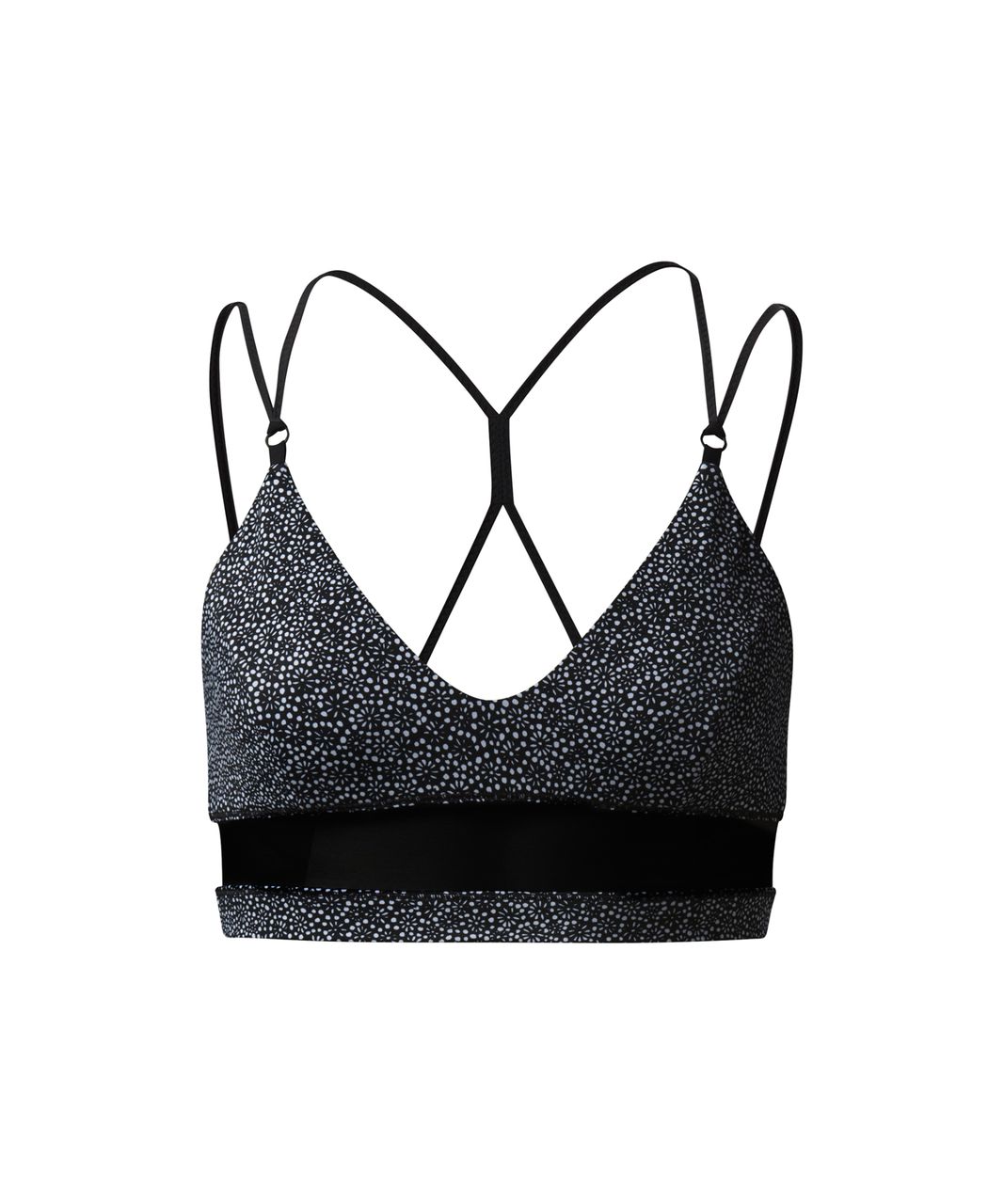 Lululemon Go With The Flow Top - Freckle Flower Black White / Black ...