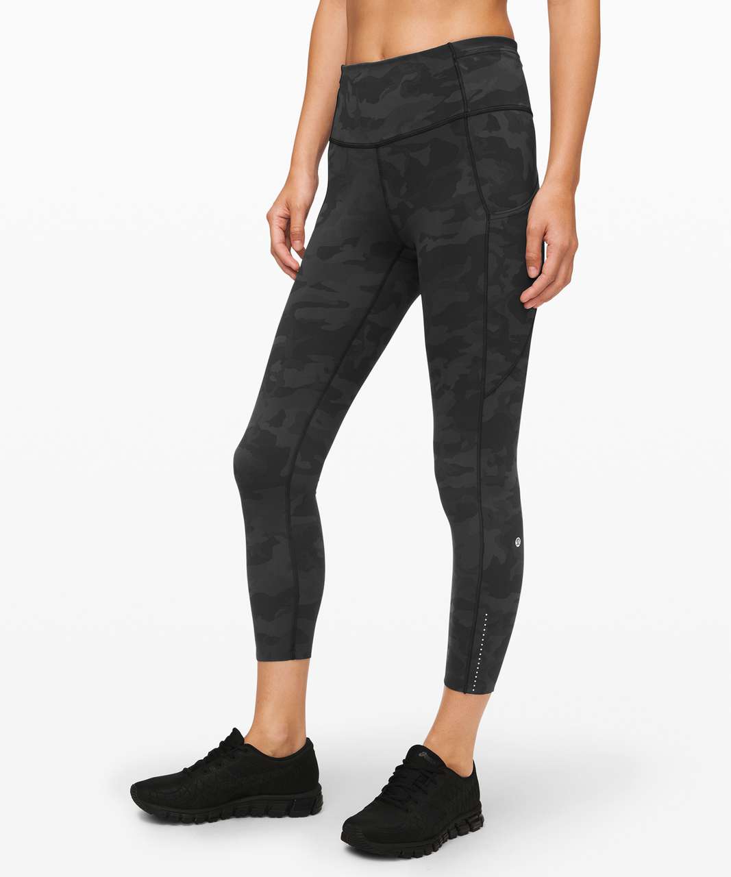 Lululemon Fast and Free High-Rise Crop II 23" *Reflective - Incognito Camo Multi Grey