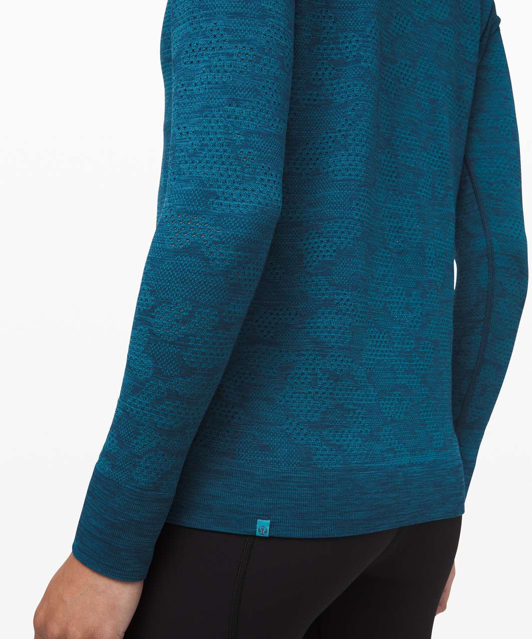 Lululemon Breeze By Long Sleeve - Pacific Teal / Night Diver