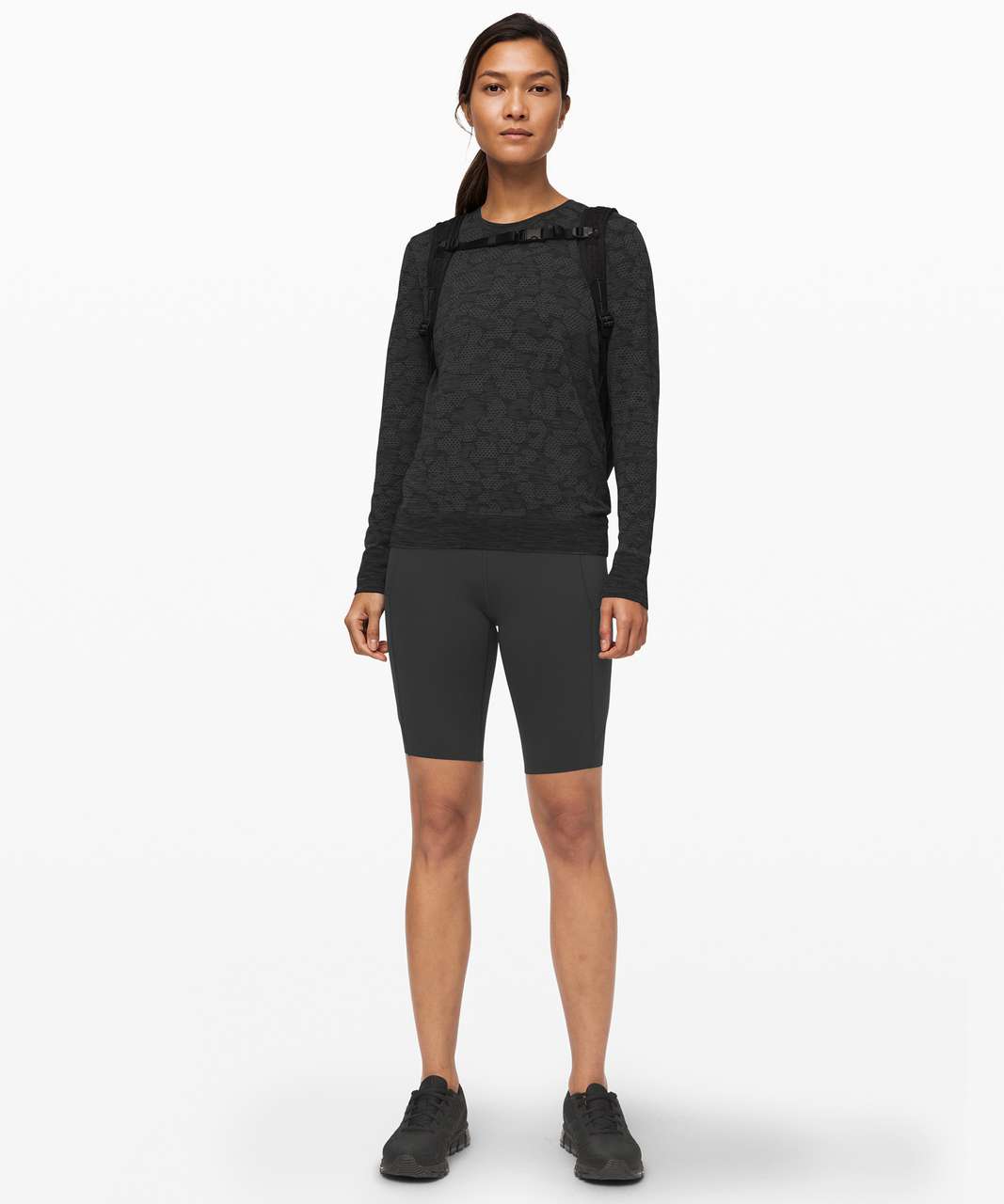 Lululemon Breeze By Long Sleeve - Titanium / Black