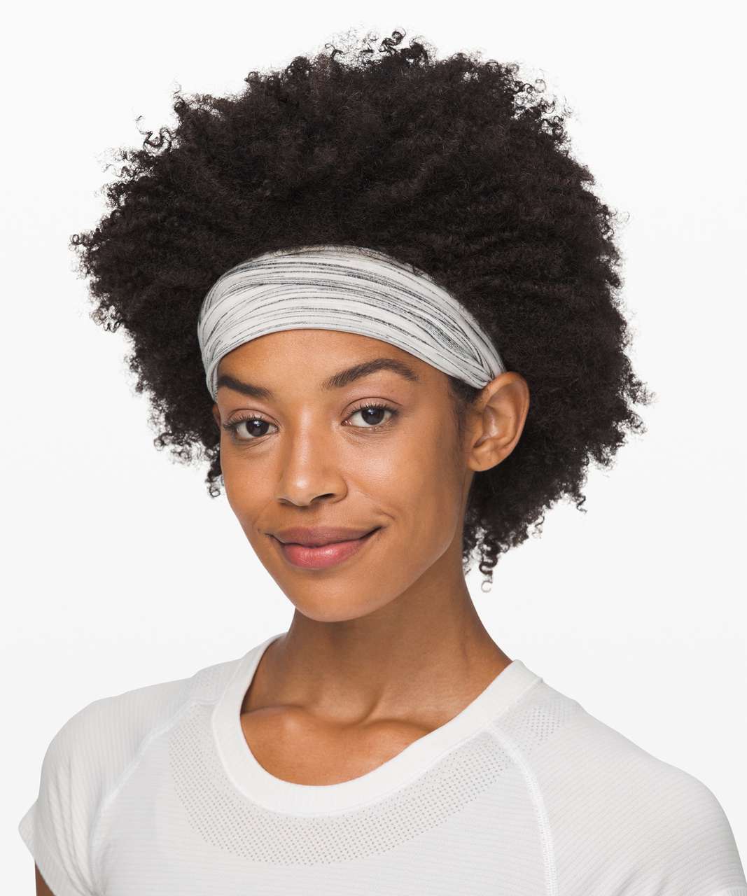 Lululemon Fringe Fighter Headband - White / Space Dye Camo White Silver Spoon