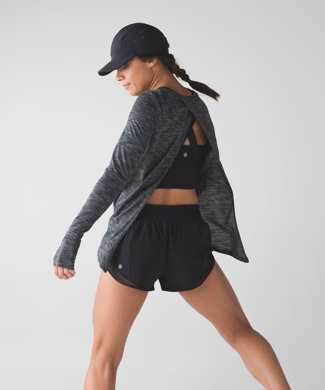 Lululemon Beat The Heat Long Sleeve - Heathered Black