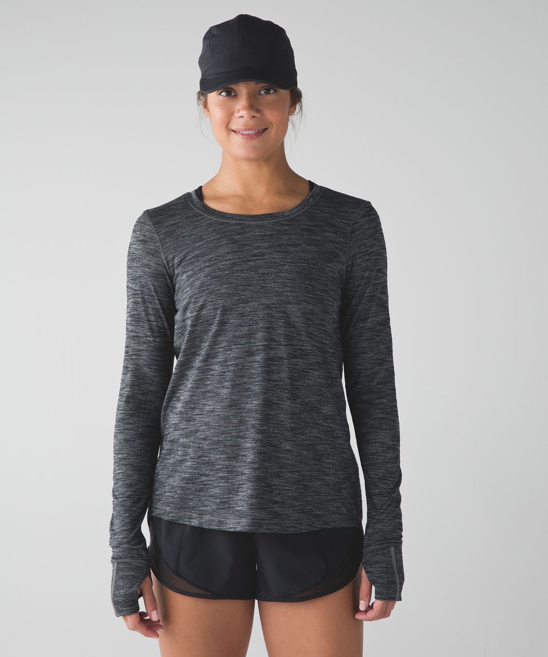 Lululemon Beat The Heat Long Sleeve - Heathered Black