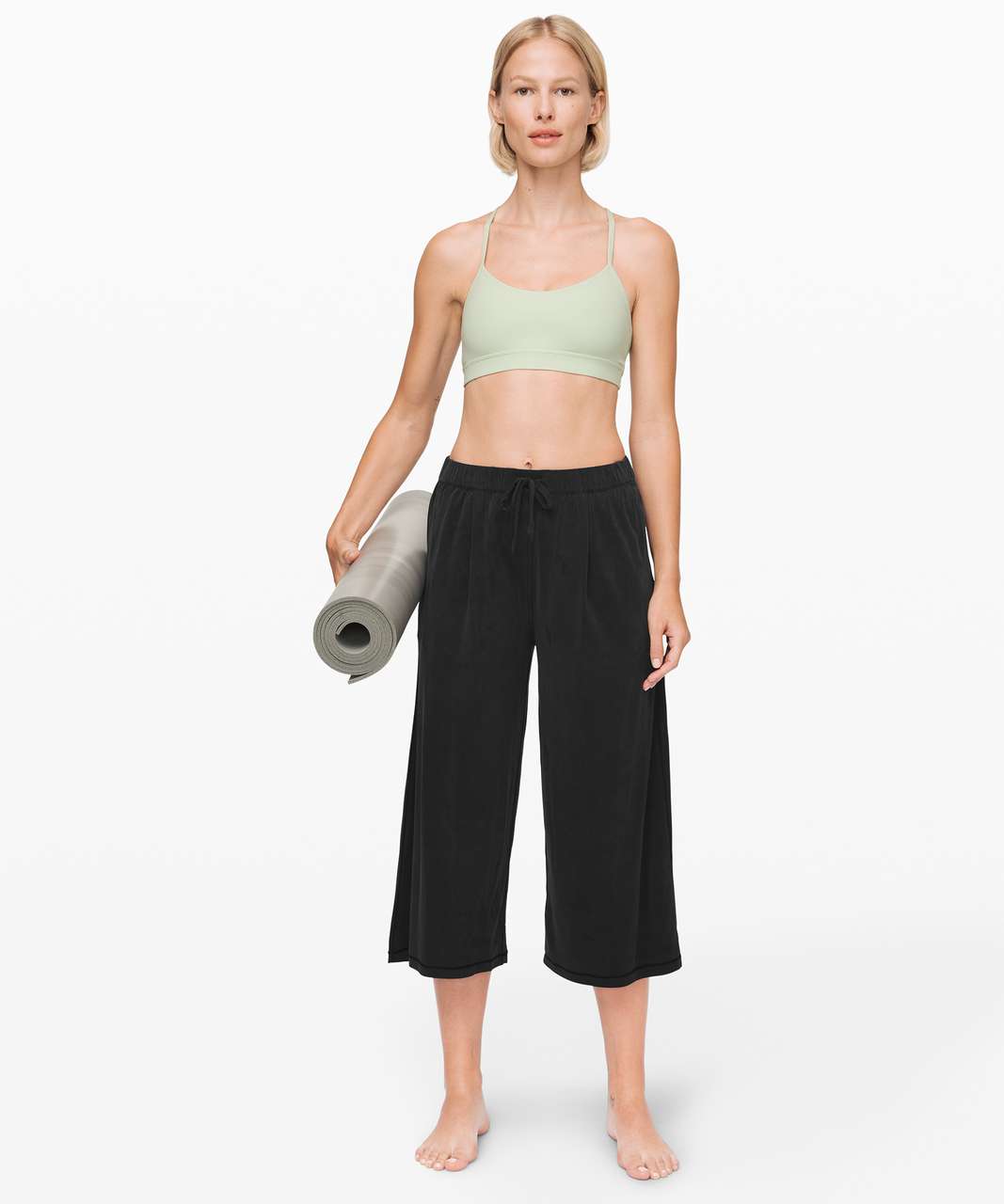 Lululemon Flow In Elegance Crop - Black - lulu fanatics