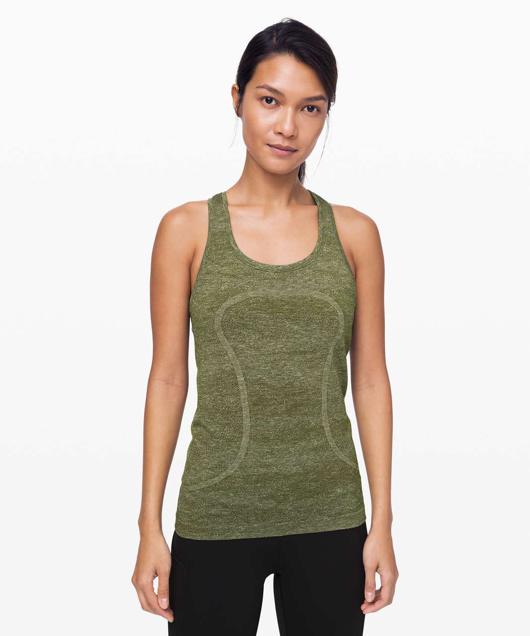 Lululemon Swiftly Speed Racerback - White / Everglades / Black / Field Green