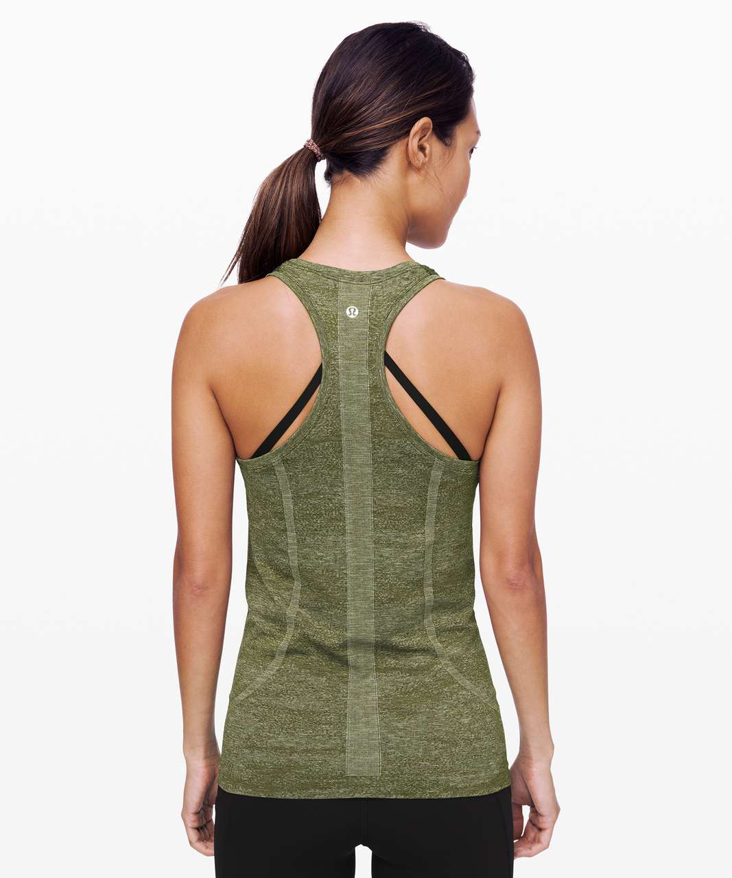 Lululemon Swiftly Speed Racerback - White / Everglades / Black / Field Green