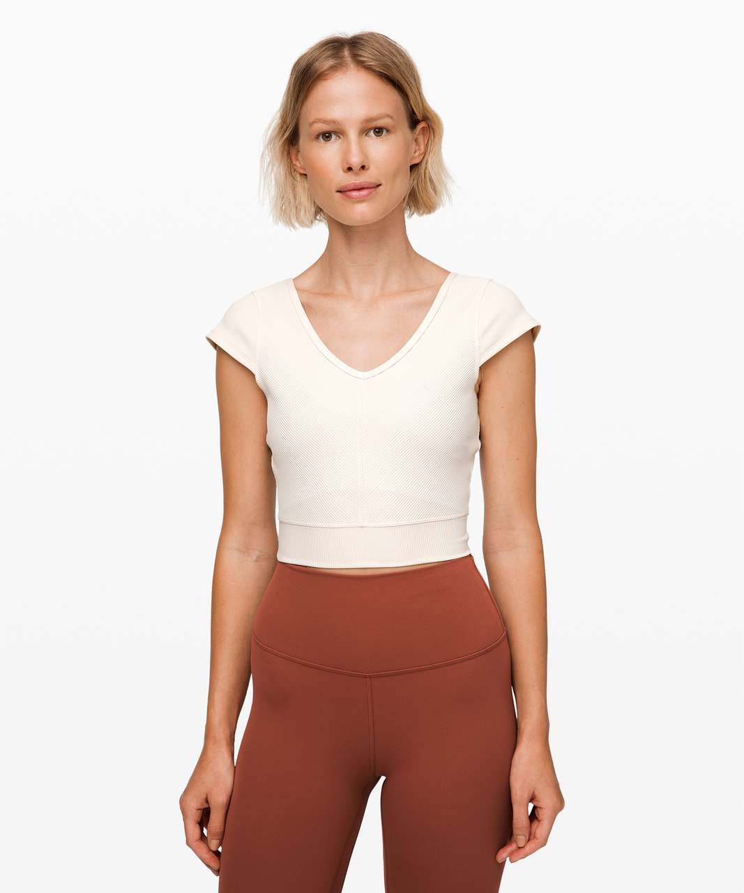 Lululemon Ready to Rise Short Sleeve - Light Ivory