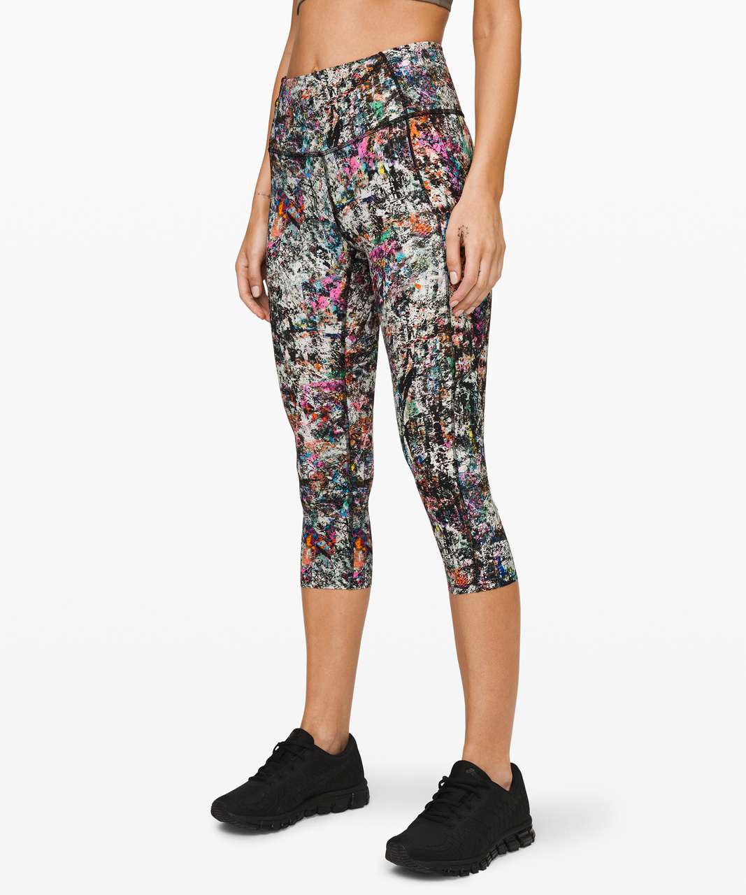 Lululemon Floral Fast Free II Crop Leggings Capri 19… - Gem