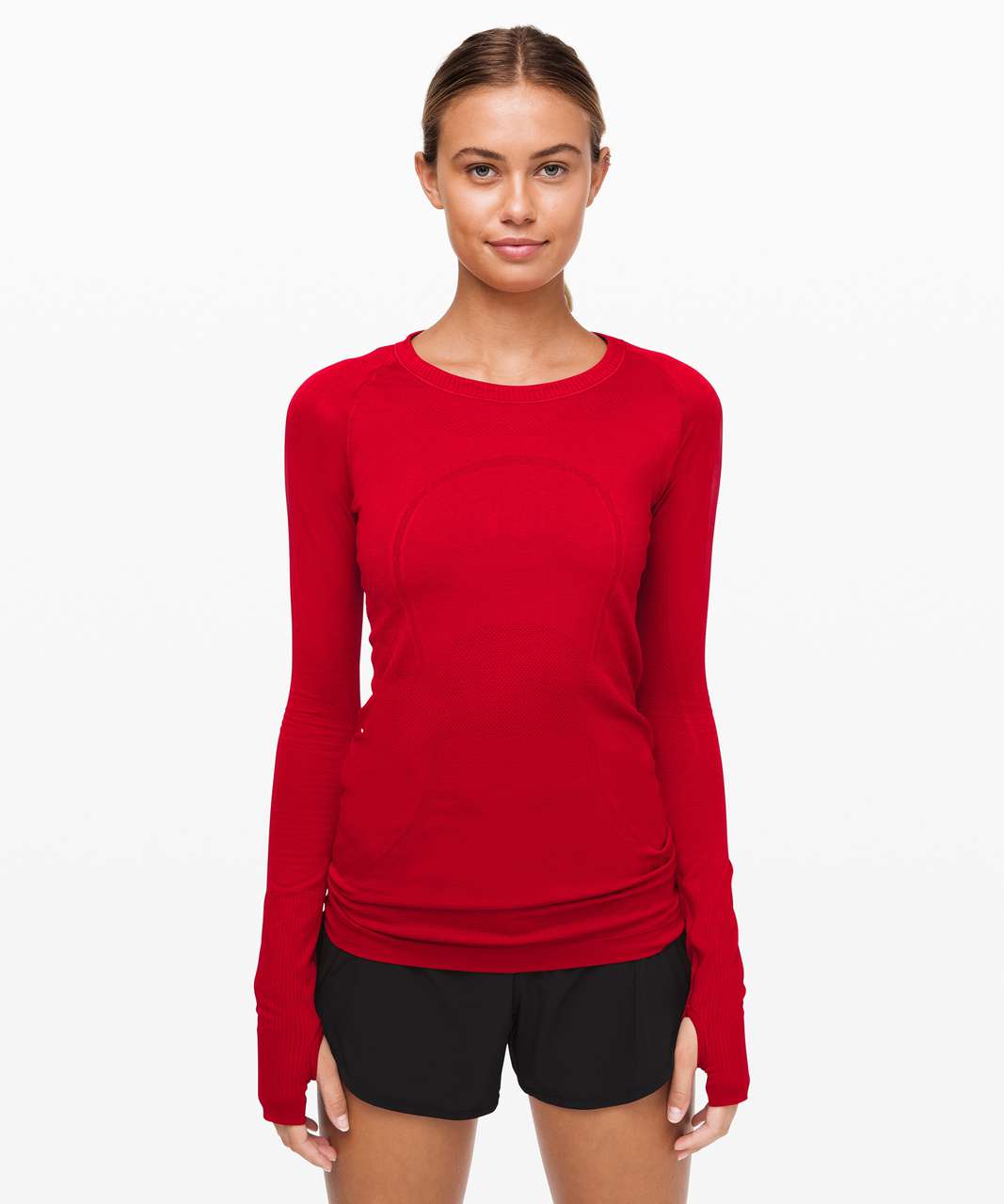 Lululemon Swiftly Tech Long Sleeve Crew - Lulu Red / Black - lulu