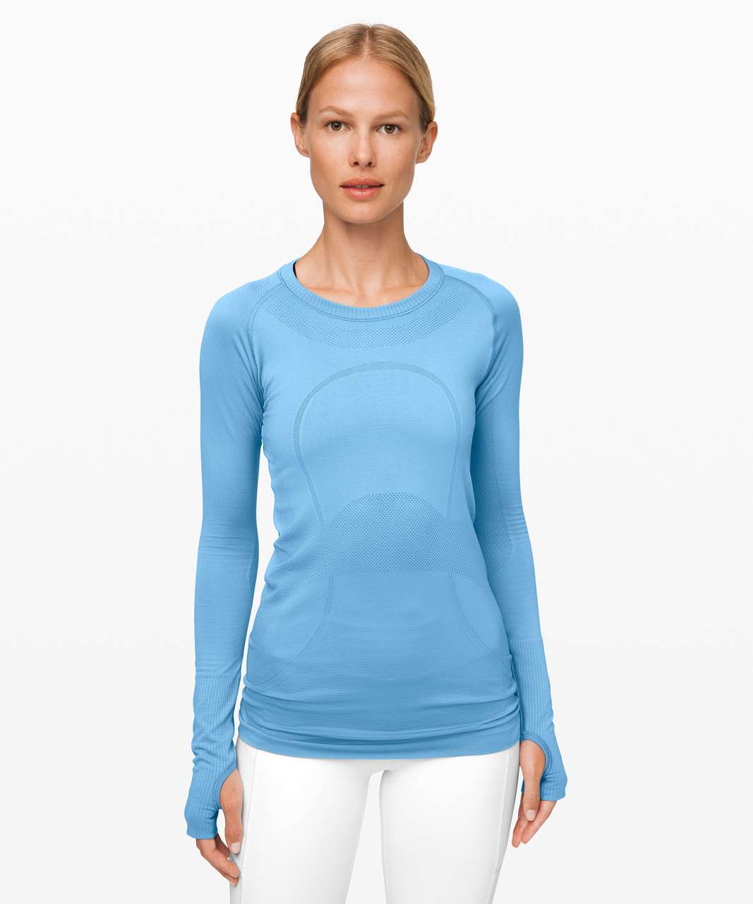 Lululemon Swiftly Tech Long Sleeve Crew - Aqua Smoke / Aqua Smoke