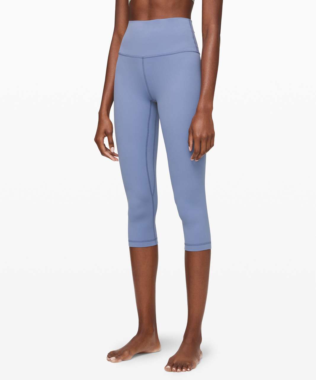 Lululemon Align Crop 21 Leggings Athletic Stretch Night Driver Blue Size: 2