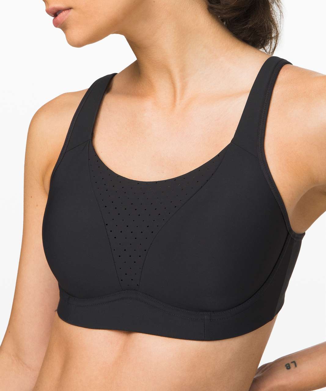 Womens Lululemon Black Run Times High Support Sports Wireless Bra