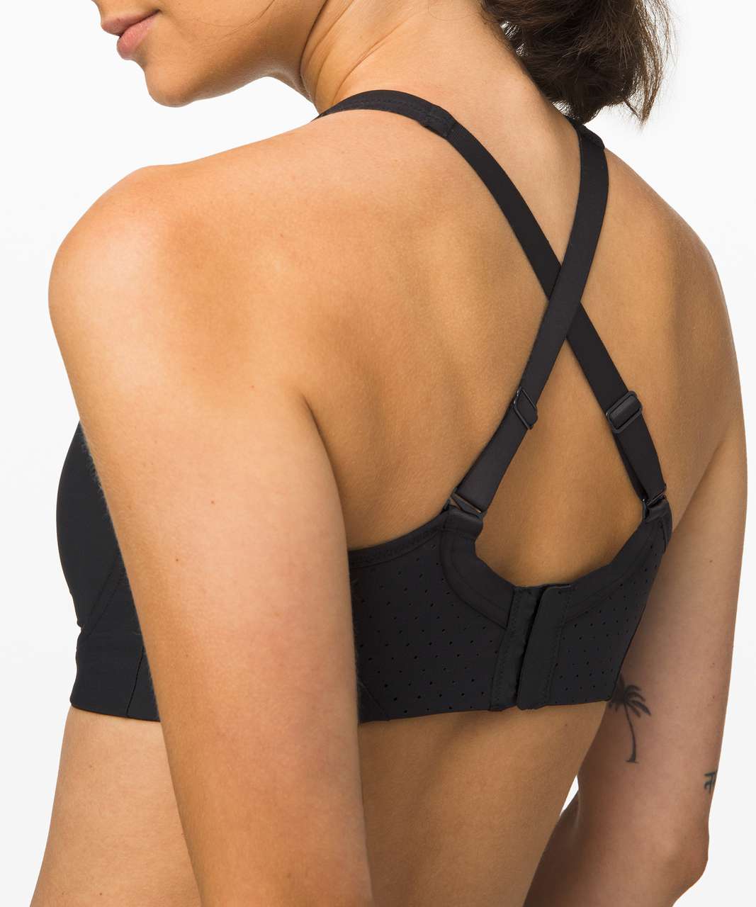 Womens Lululemon Black Run Times High Support Sports Wireless Bra