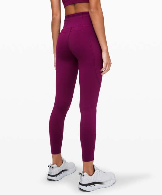 Lululemon Fast and Free Tight 25 *Nulux - City Grit White Blue
