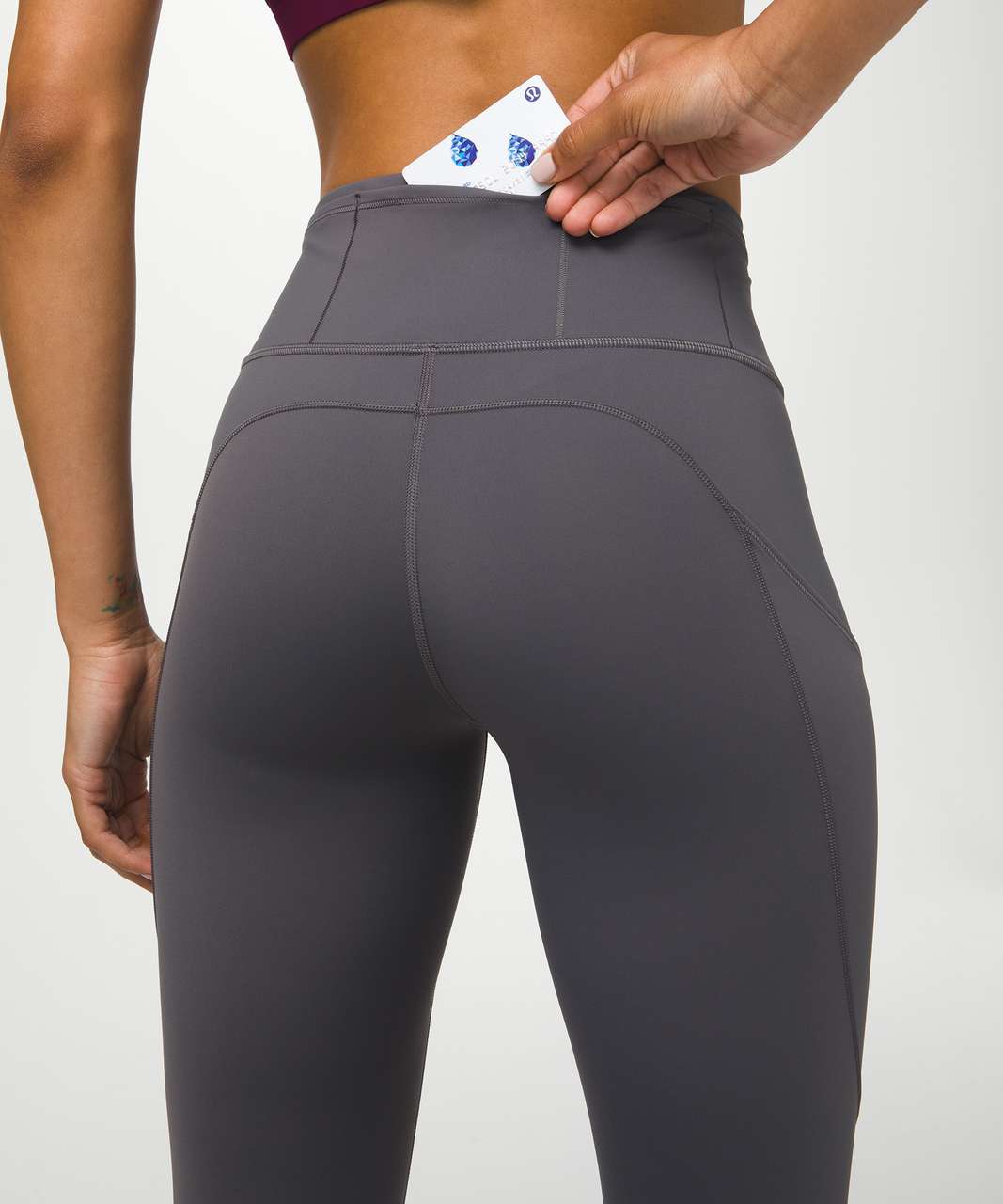 Lululemon Fast and Free Tight II 25 *Non-Reflective Nulux - Titanium -  lulu fanatics