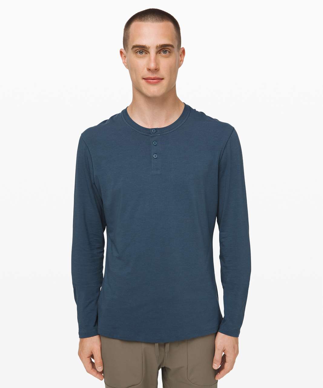 Lululemon 5 Year Basic Long Sleeve Henley - Code Blue