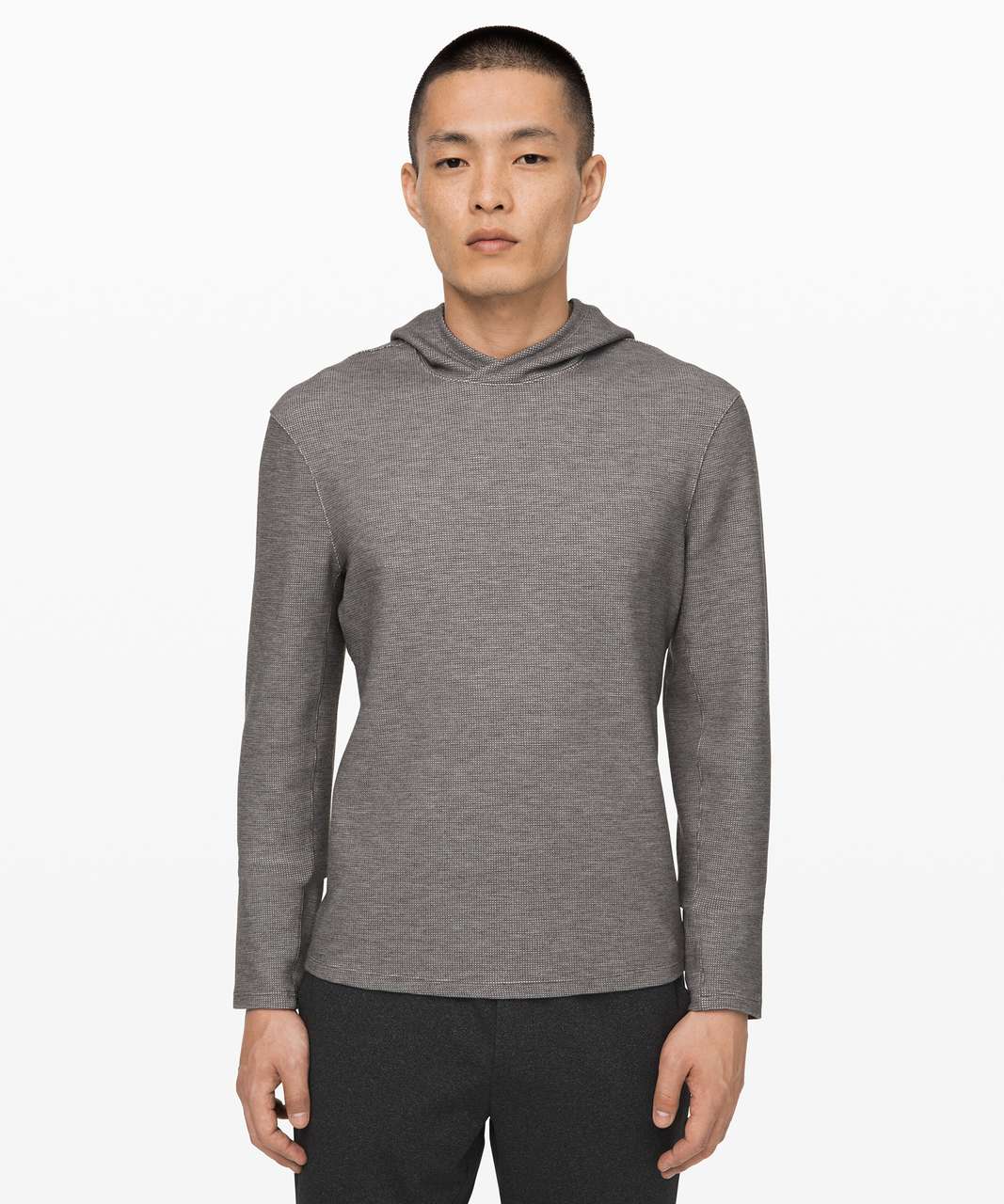 Lululemon Bodhi Short Sleeve Hoodie - Heathered Medium Grey / Slate - lulu  fanatics