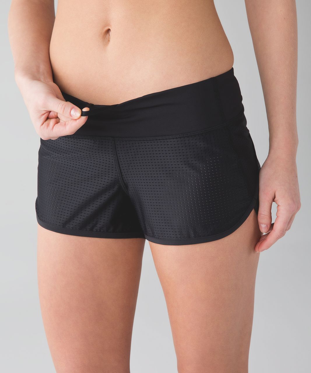 lululemon shorts with mesh trim