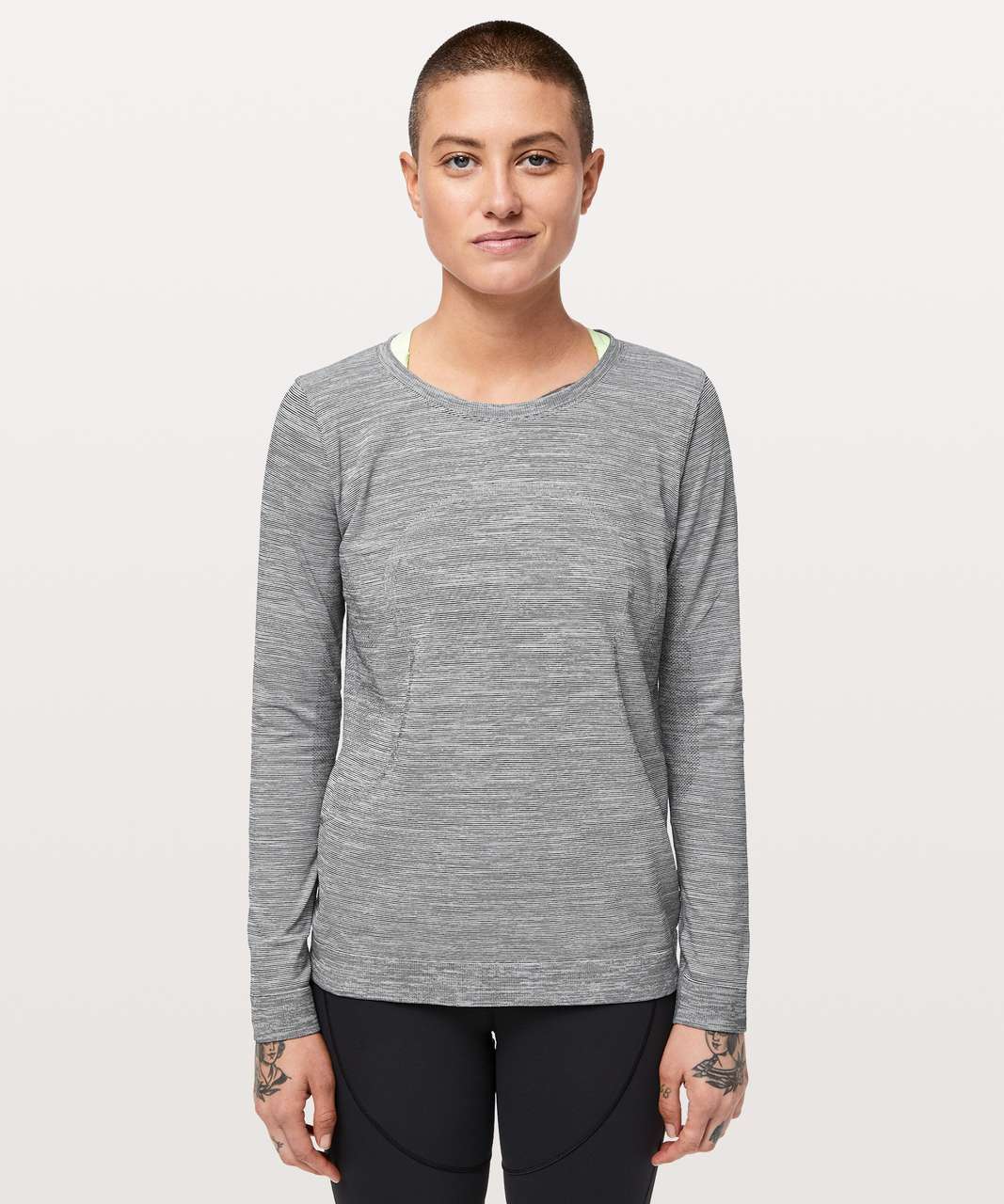 Lululemon Swiftly Tech Long Sleeve (Breeze) *Relaxed Fit - White / White / Black