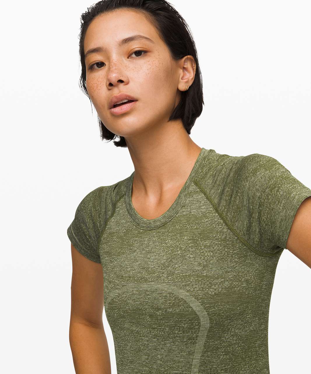 Lululemon Swiftly Speed Short Sleeve - White / Everglades / Black / Field Green