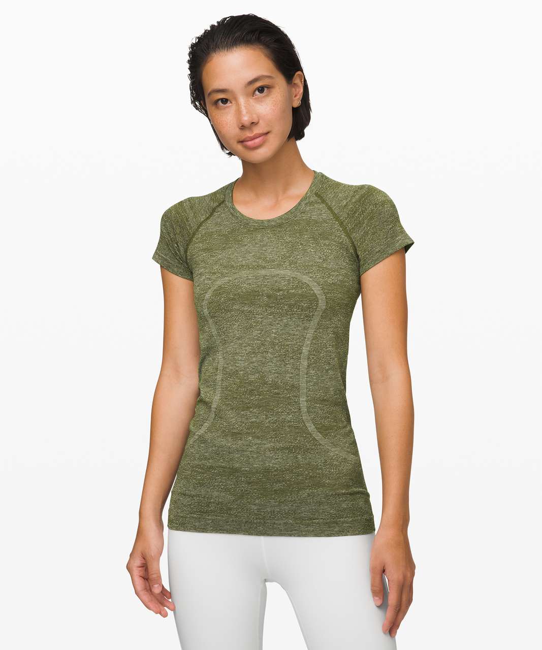 Lululemon Swiftly Speed Short Sleeve - White / Everglades / Black / Field Green