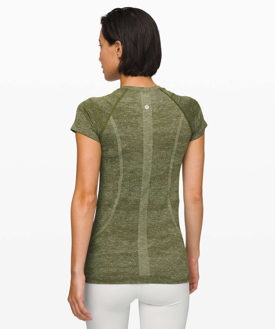 Lululemon Swiftly Speed Short Sleeve - White / Everglades / Black / Field Green