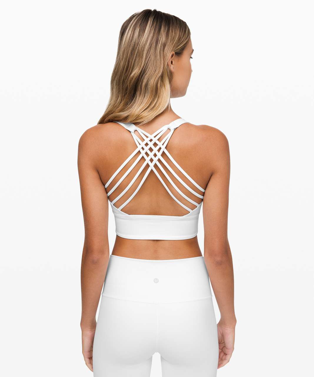 lululemon free to be wild white strappy sports bra