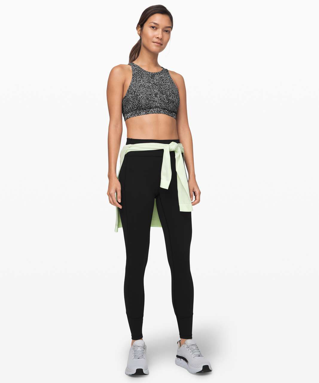 Lululemon Energy Bra *High Neck - Polar Shift Alpine White Black