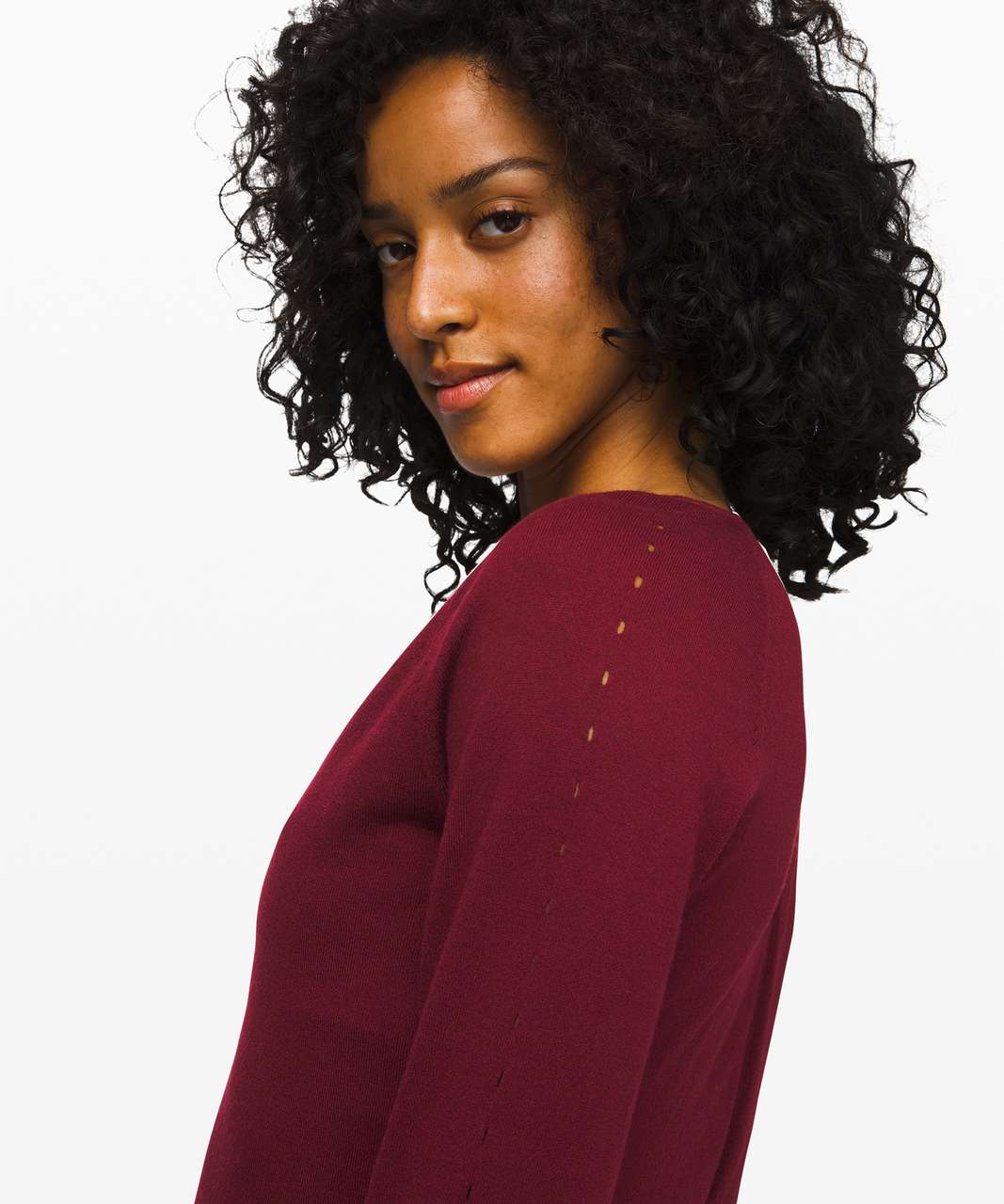 Lululemon Stand Steady V-Neck Sweater - Deep Rouge