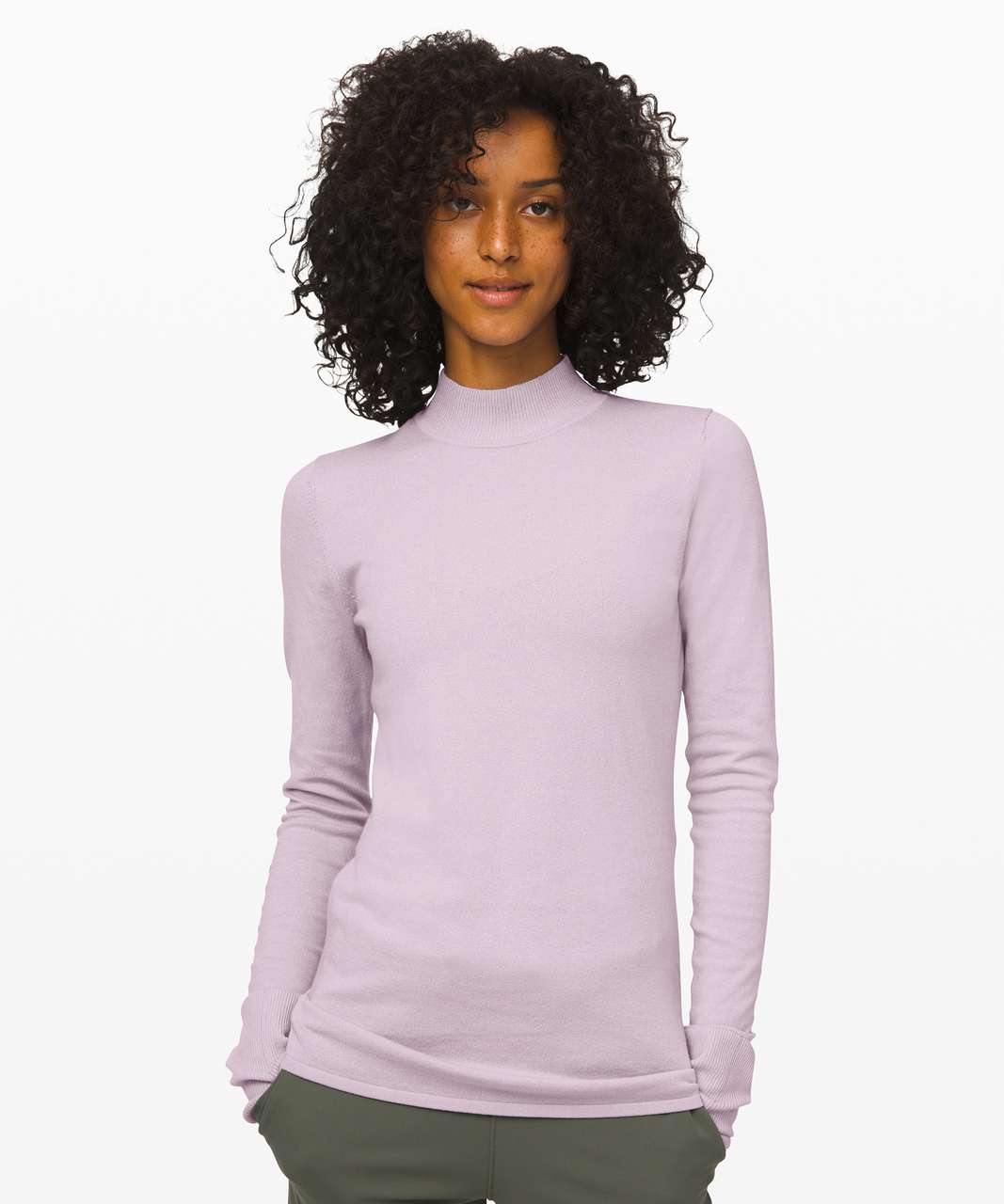 Lululemon Stand Steady Mock Neck Sweater - Silver Lilac