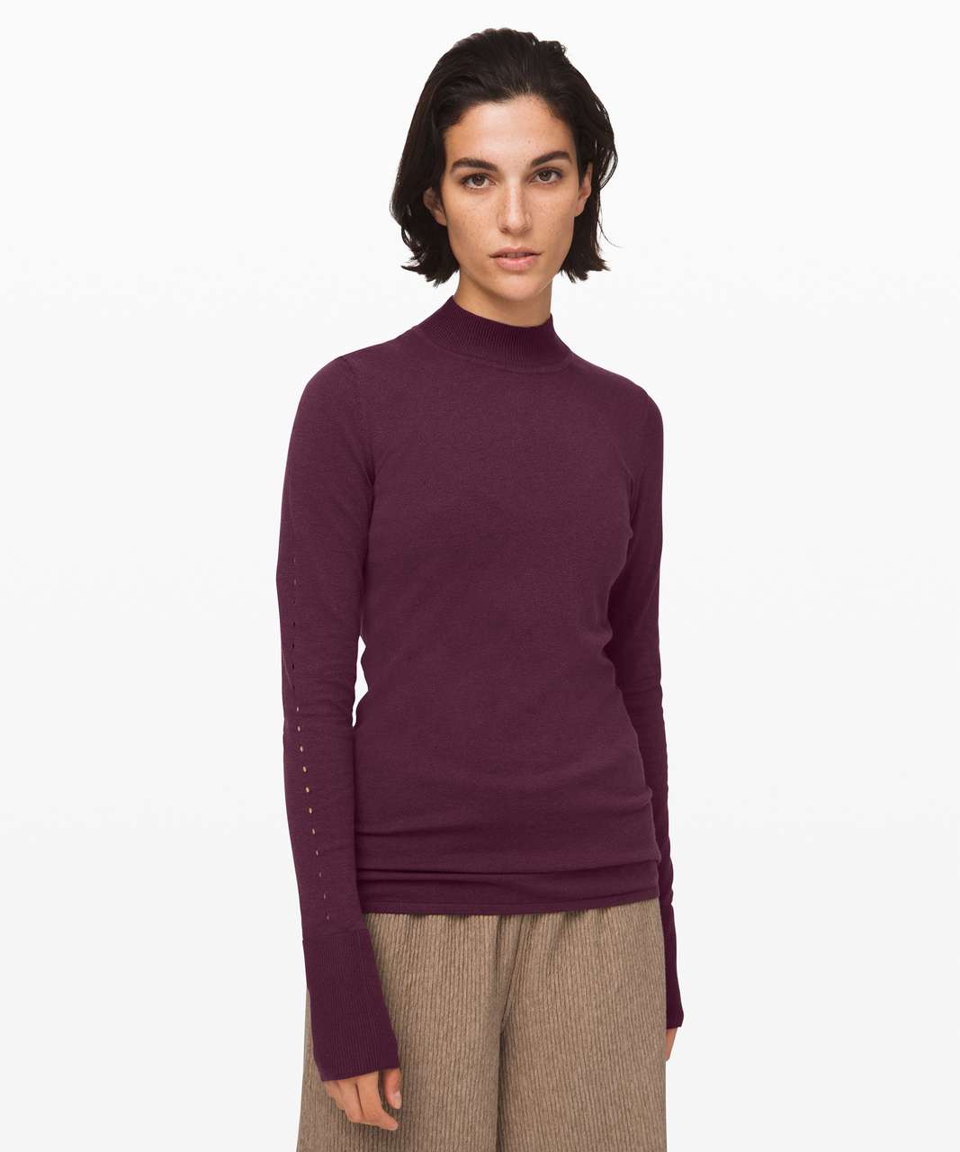 Lululemon Stand Steady Mock Neck Sweater - Arctic Plum