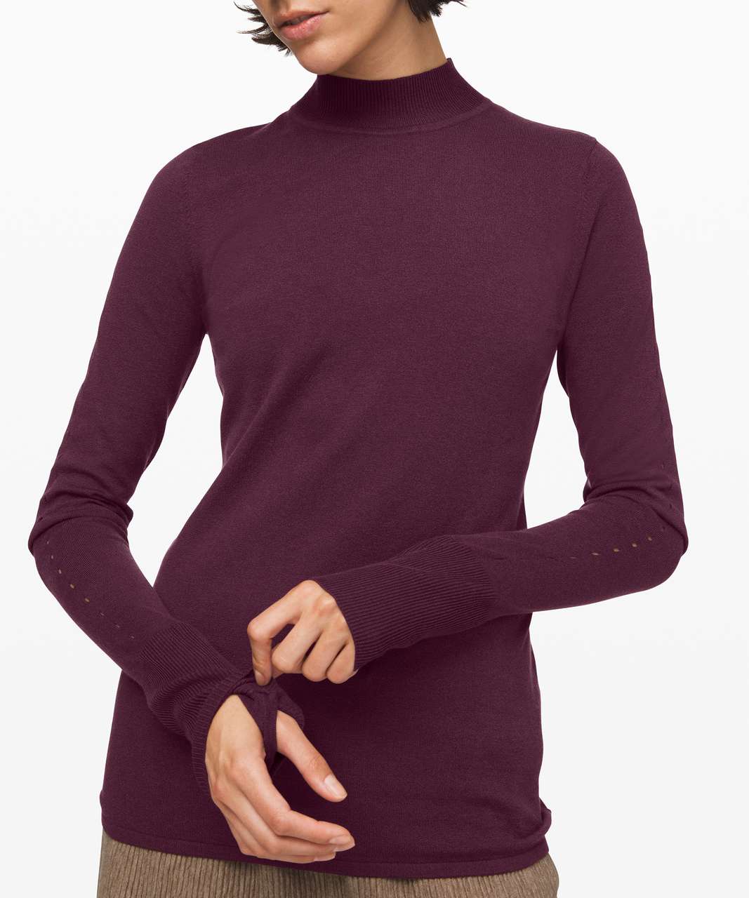 Lululemon Stand Steady Mock Neck Sweater - Arctic Plum