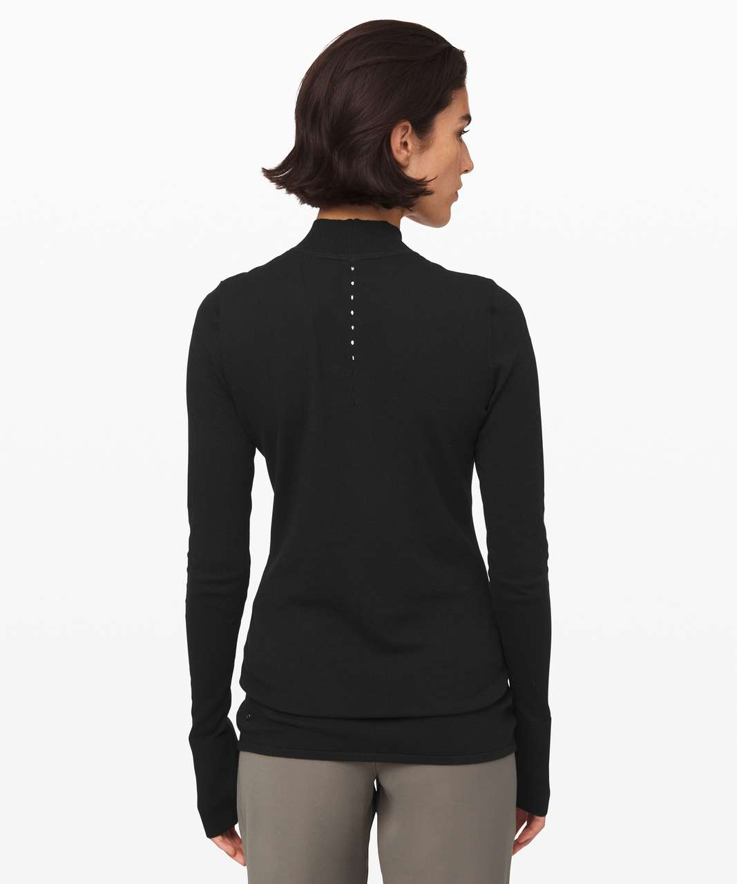 Lululemon Stand Steady Mock Neck Sweater - Black - lulu fanatics