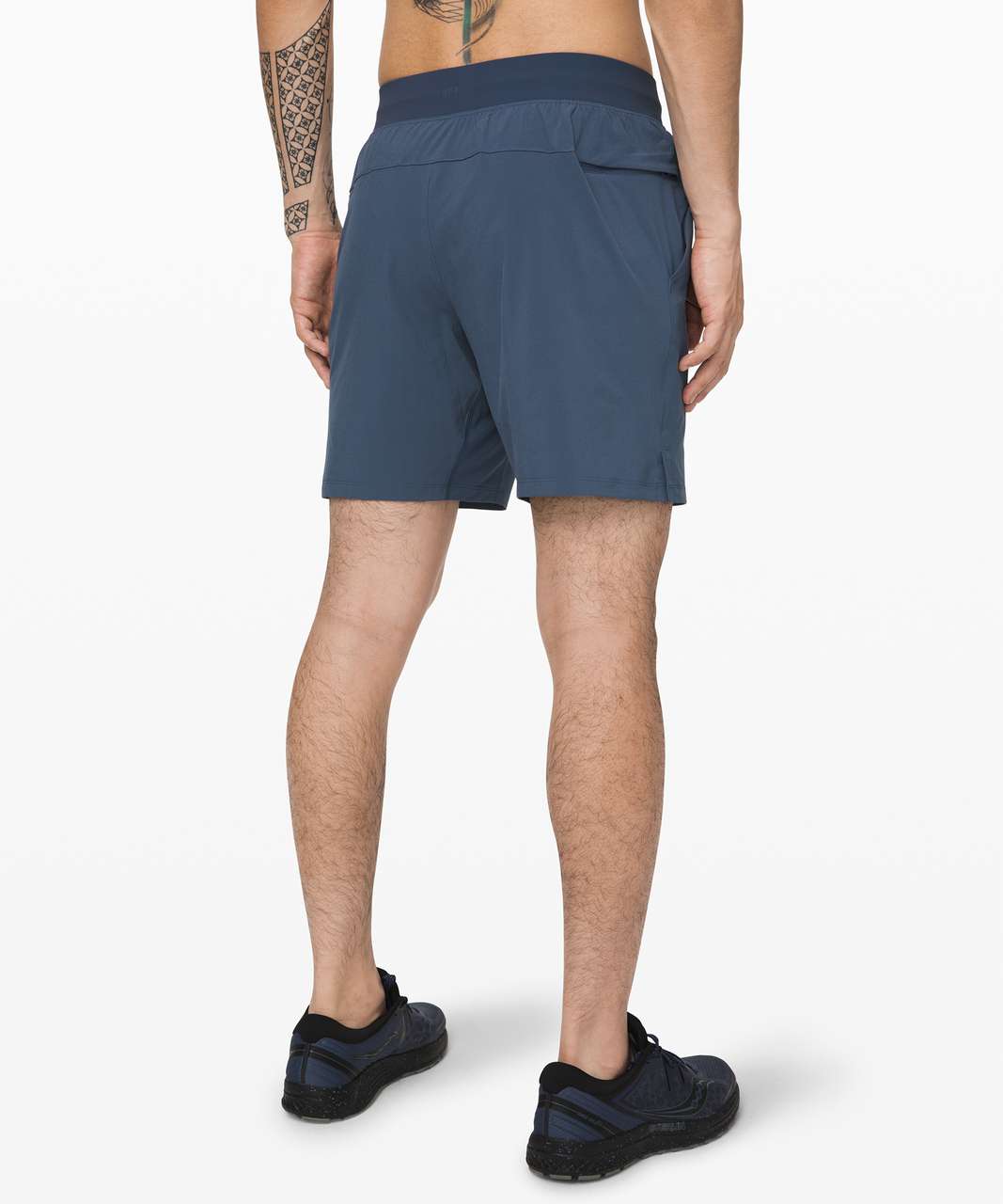 Lululemon At Ease Short 7 - Heathered Black / Black - lulu fanatics