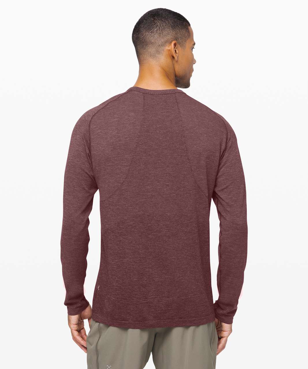 Lululemon Metal Vent Tech Long Sleeve Henley 2.0 - Red Dust / Arctic Plum