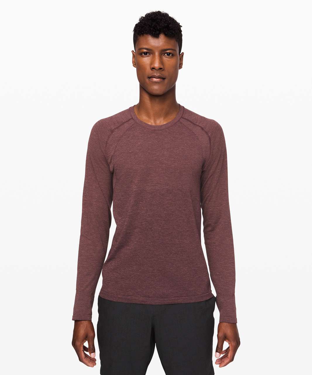 Lululemon New Year Swiftly Tech Long Sleeve Shirt 2.0 - Dark Red / Dark Red  - lulu fanatics