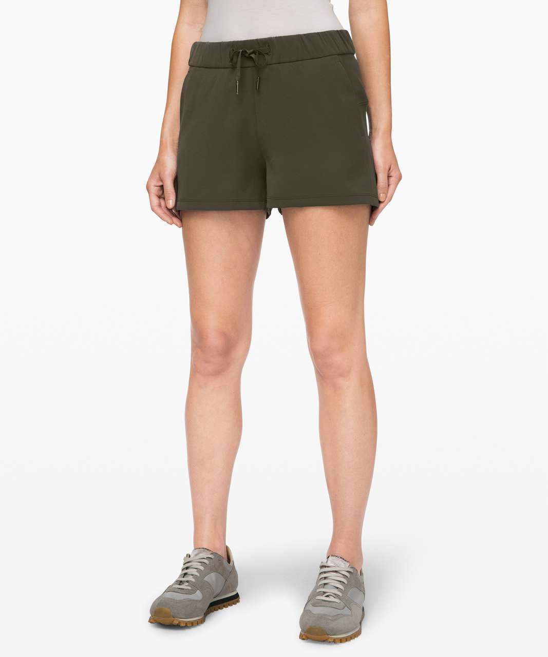 Lululemon On the Fly Short *Woven *2.5" - Dark Olive