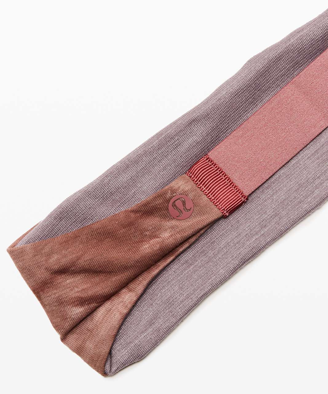 Lululemon Fringe Fighter Headband - Diamond Dye Pink Bliss Spanish Oak / Heathered Smoky Blush