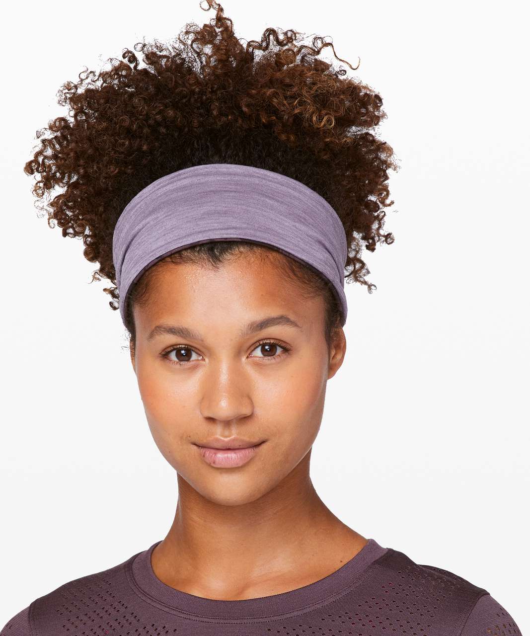 Lululemon Fringe Fighter Headband - Mini Dusk Floral Antique Bark Black / Heathered Smoky Blush