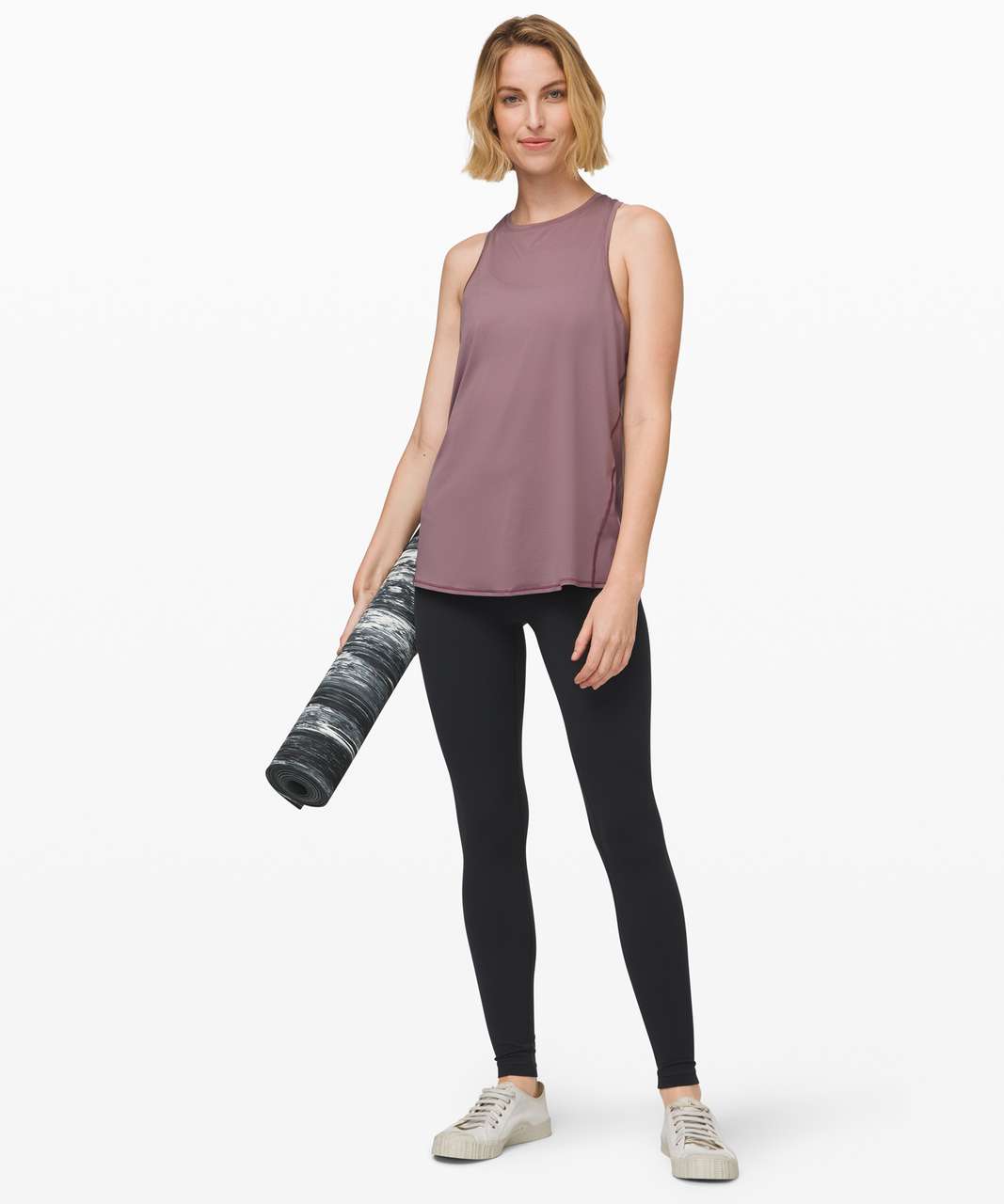 Lululemon All Tied Up Tank *No-stink Zinc - Frosted Mulberry