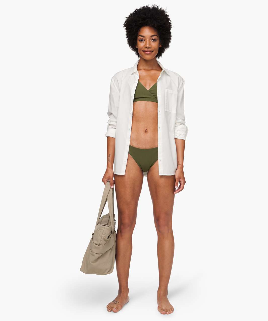 Lululemon Beach Boss Low Rise Skimpy Bottom - Landscape Green