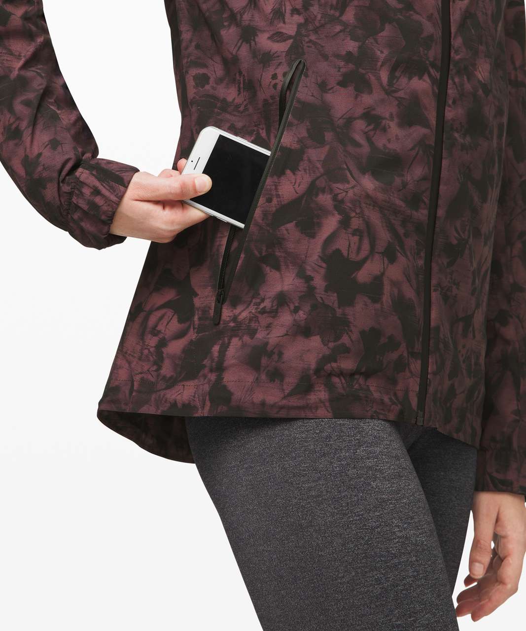 Lululemon Here To Move Jacket - Dusk Floral Antique Bark Black