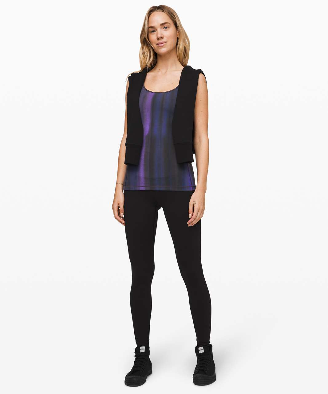 Lululemon Free To Be Tank *Everlux - Brushed Spray Dye Lunar Purple Intergalactic