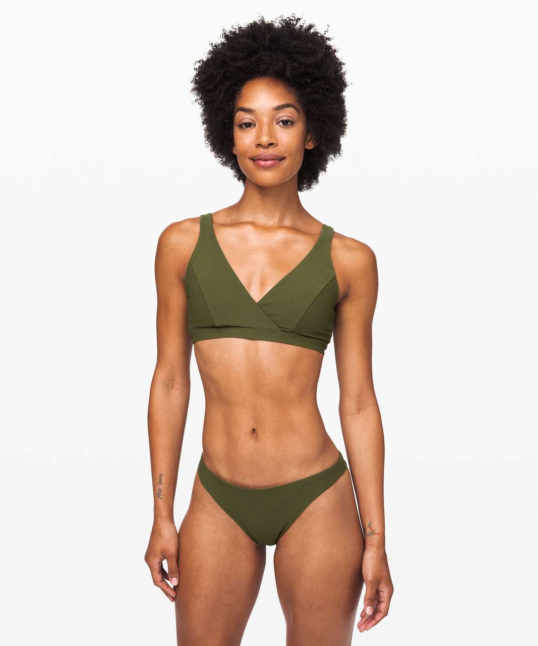 Lululemon Clear Waters Bikini Top - Landscape Green