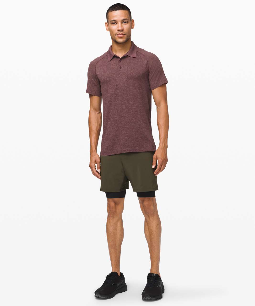 Lululemon Metal Vent Tech Polo 2.0 - Red Dust / Arctic Plum