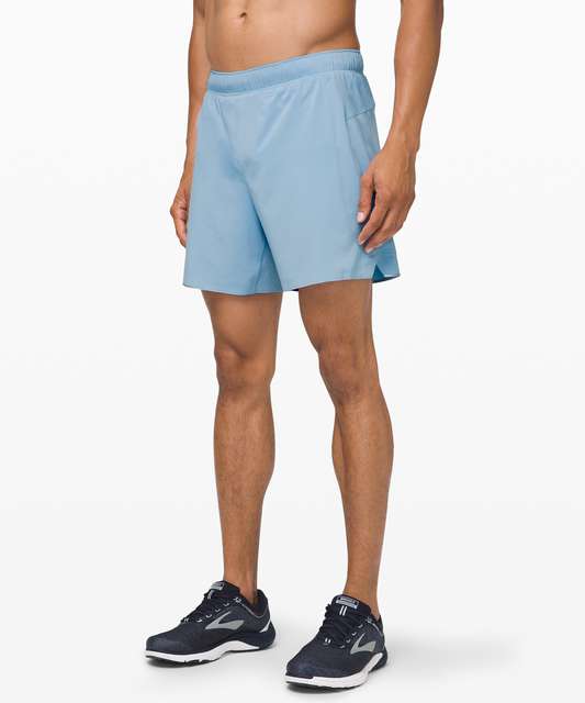 Surge Lined Short 6, Heather Allover Deep Coal Black