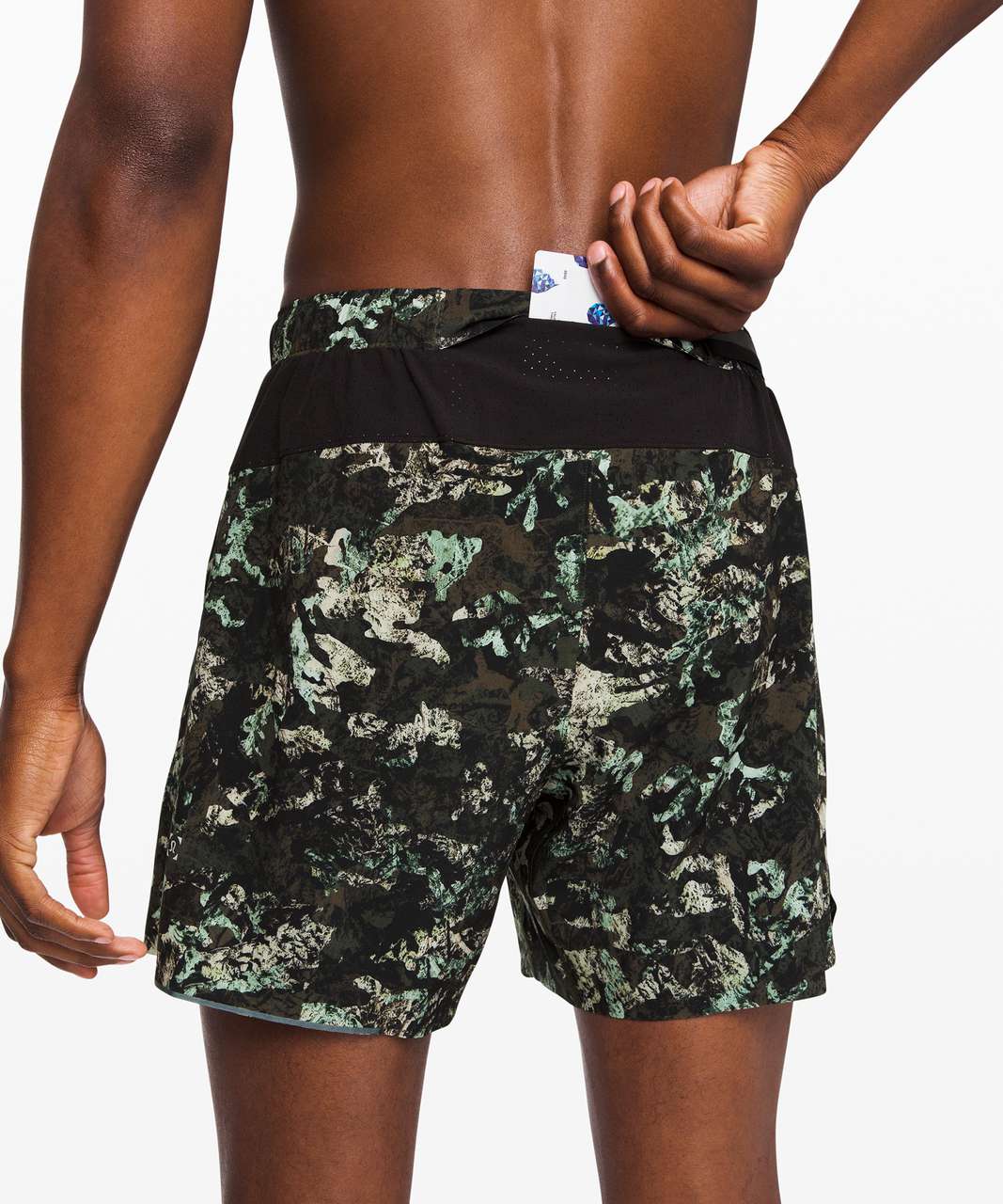 Lululemon Surge Short *Liner 6" - Deciduous Camo Green Multi