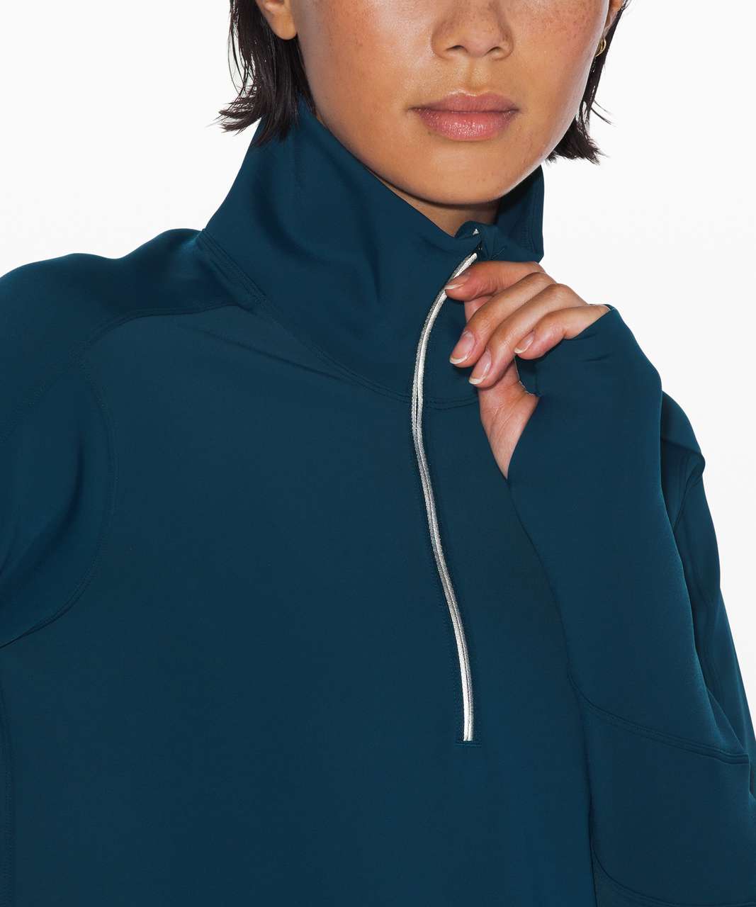 Lululemon Run to Reset 1/2 Zip - Night Diver