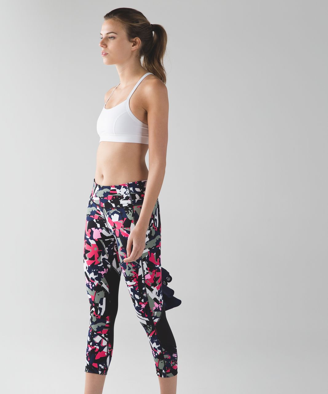 Lululemon Pace Rival Crop - Pop Cut Boom Juice Multi / Black