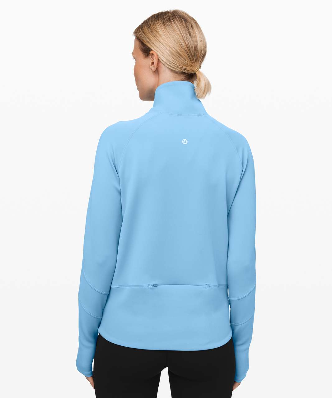 Lululemon Run to Reset 1/2 Zip - Aqua Smoke